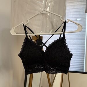 Guess Black Lace Strappy Bralette